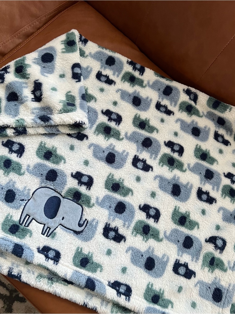 Baby Gear Infant Elephant Print Plush Fleece Baby Soft Blanket 30” by 40”